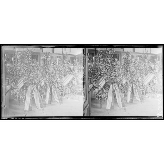 Couronnes destinées aux tombes des combattants de la Marne (de la Ville de Paris et du département de la Seine). [légende d'origine]