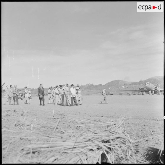 Arrivée à Na San de Sa Majesté Bao Daï, chef de l'Etat du Vietnam.