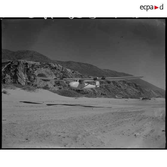 Atterrissage d'un planeur.