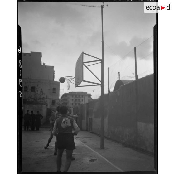 Match de basketball.