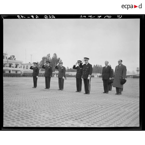 Réception à Alger de Marcel-Edmond Naegelen gouverneur général de l'Algérie.