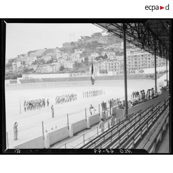 Présentation des participants de la finale des championnats militaires d'athlétisme.