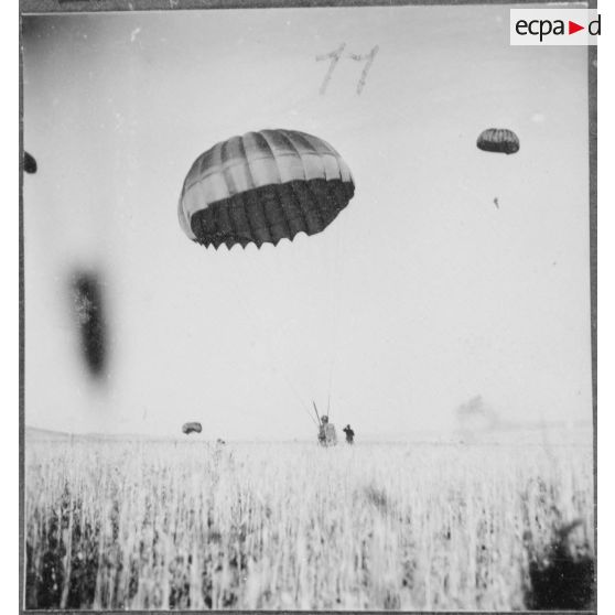 Parachutages de troupes. [Description en cours]