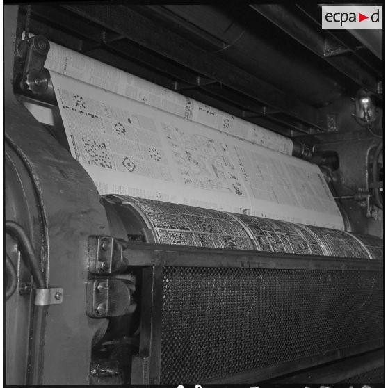 Fabrication du journal Le Bled à la SNEP à Alger. [Description en cours]