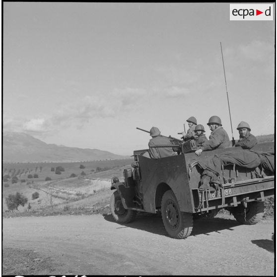 Opération avec la 1re compagnie du 21e bataillon de chasseurs à pied. [Description en cours]