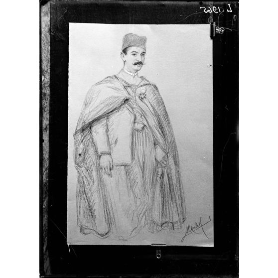 Reproduction. Mission musulmane. Si Ali Melek. Algérie. [légende d'origine]