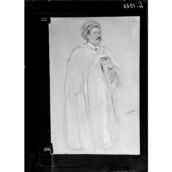 Reproduction. Mission musulmane. Si Kassous. Interprète algérien. [légende d'origine]