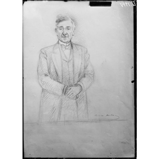 Reproduction de portraits de la Mission Musulmane par Noël Dorville. Monsieur Flandrin. Président de comité de propagande musulman. [légende d'origine]