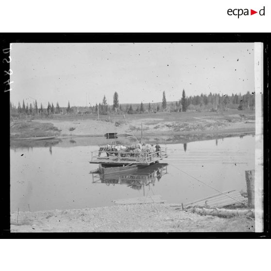 De Mezen (Kammennekan) à Arkhangelsk. Passage de rivière. [légende d'origine]