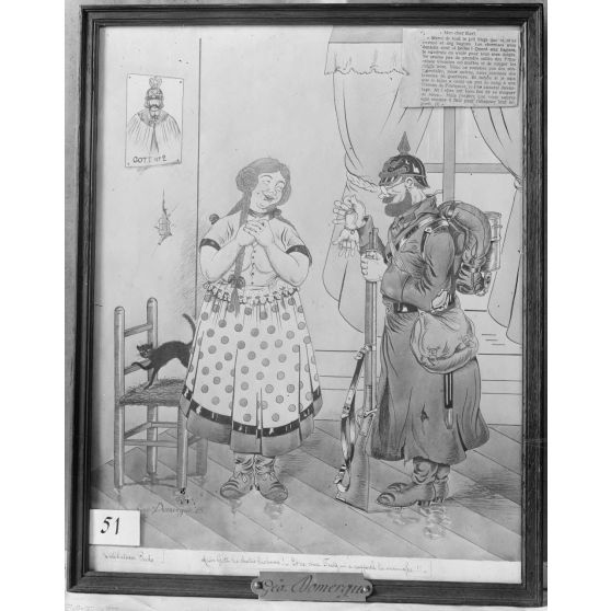 Paris. Musée Franco Américain M. Leblanc, 6 avenue Malakoff. "Delikatesse boche". [légende d'origine]