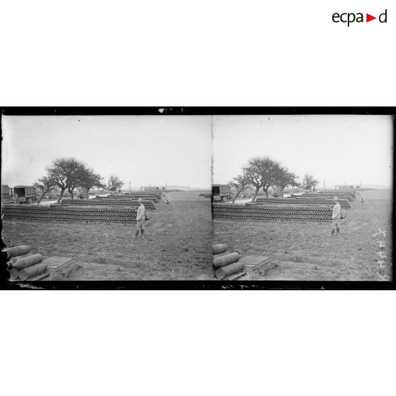 Rumigny (Somme), établissement d'un dépôt de munitions. [légende d'origine]