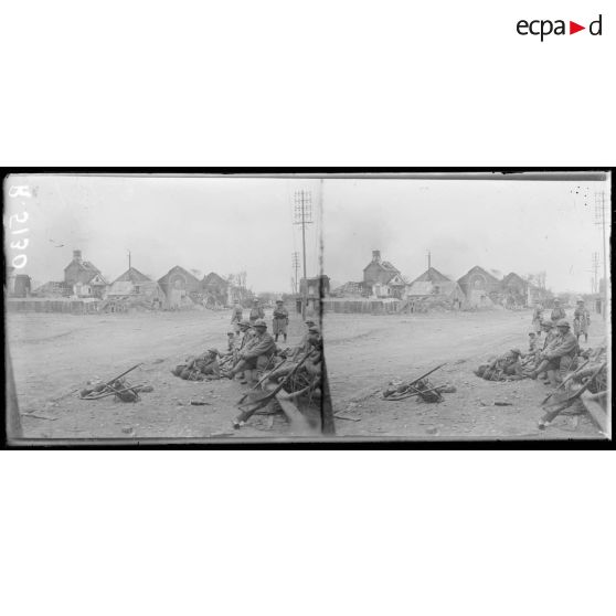 Ham (Somme). Un coin de Ham pris de la route de Guiscard. [légende d'origine]