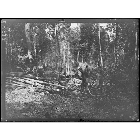 Près Saint Dizier. Haute Marne. Le travail dans la forêt du Val. [légende d'origine]