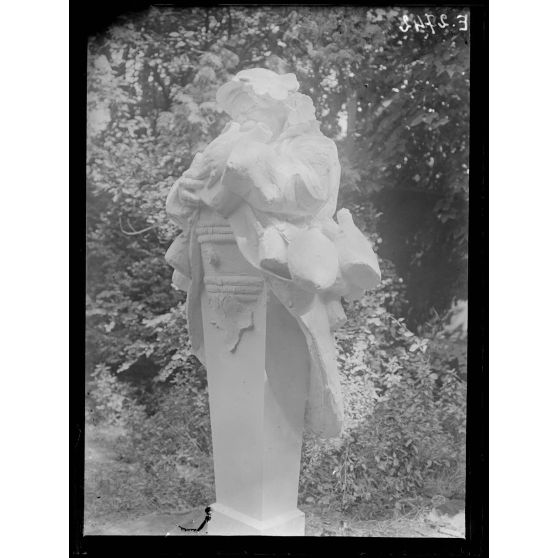 Châlons sur Marne. Maquette pour la décoration du buffet des permissionnaires (fondation de la Croix Rouge américaine). Le vin. [légende d'origine]