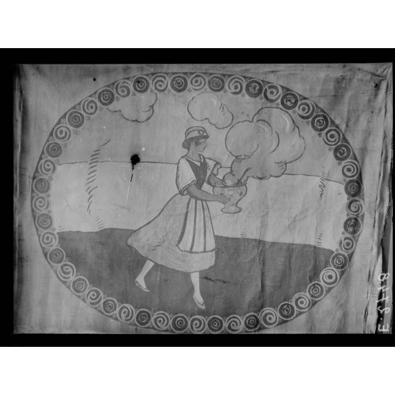 Châlons sur Marne. Panneaux décoratifs de la salle à manger du buffet militaire. [légende d'origine]