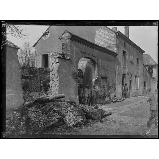 Wetz. Marne. Le poste de secours. [légende d'origine]