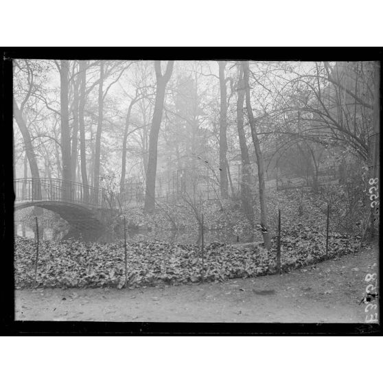 Paris. Hôpital militaire canin de la Bleue Bross. Le jardin de l'hôpital. [légende d'origine]