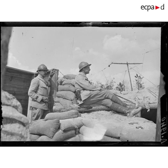 Aubérive. Marne. P.C. Julien. Poste T.S.F. [légende d'origine]
