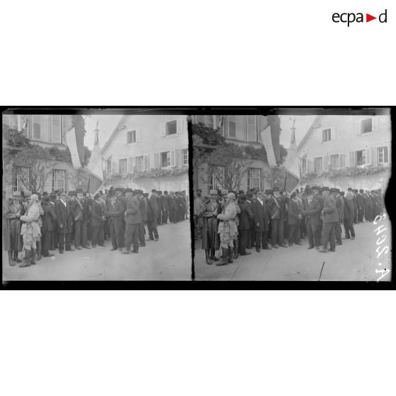 Dannemarie. (Alsace). Les vétérans de 1870. [légende d'origine]