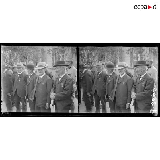 Dannemarie. (Alsace). Les vétérans de 1870. [légende d'origine]