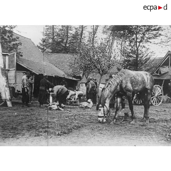 Campement Marocains à Tinques (Pas-de-Calais). [légende d’origine]