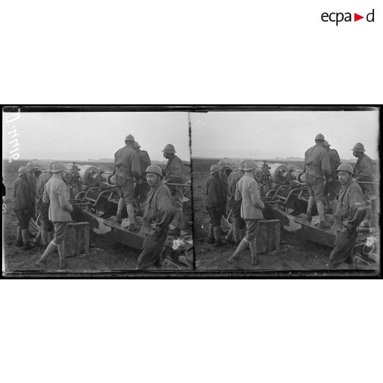 Près de Bouchoir (Somme). Nouvelle pièce anglaise de 203 dont va se servir notre artillerie. [légende d'origine]