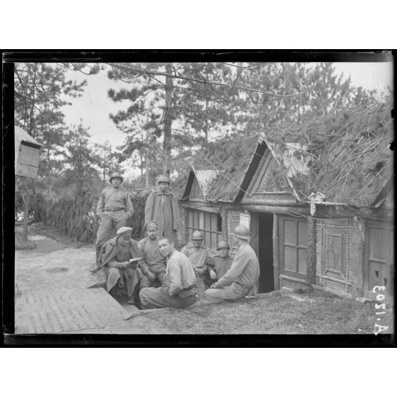 Mission de Mr Variot. Voyage à la brigade russe. PG du secteur d'Auberive. Le poste de garde. [légende d'origine]