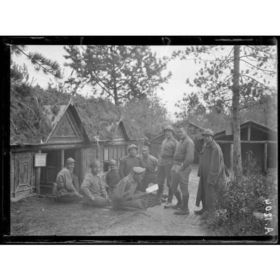 Mission de Mr Variot. Voyage à la brigade russe. PG du secteur d'Auberive. Le poste de garde. [légende d'origine]