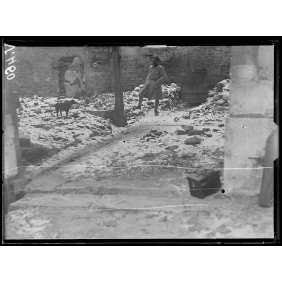 Pouillon, Marne, ruine d'un maison. [légende d'origine]