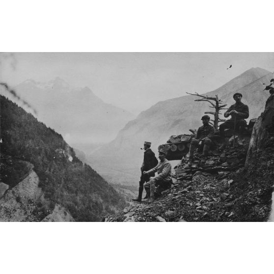 [Expérimentations de tir dans l'Oisans, 1918.]