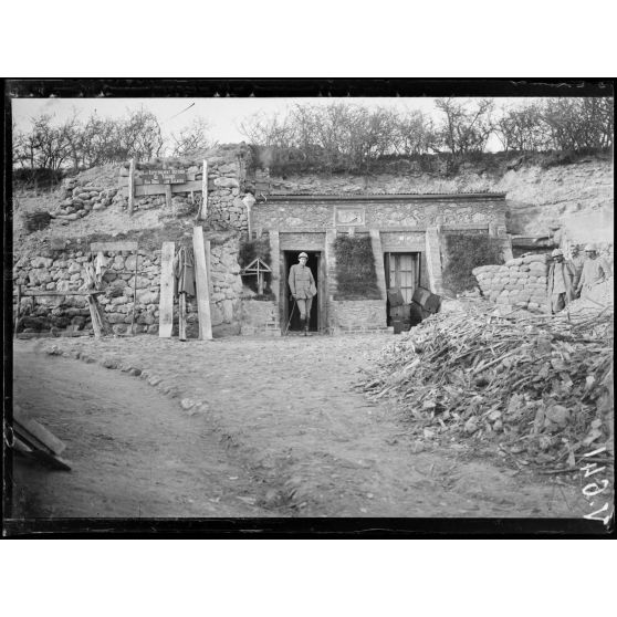 Région d'Oulches, Aisne, poste de commandement. [légende d'origine]