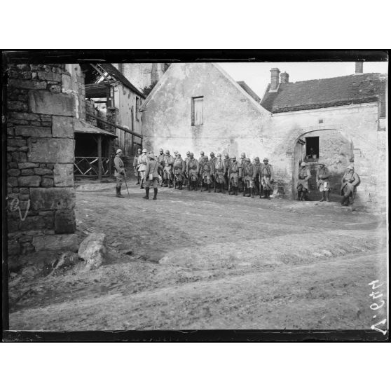 Oulches, Aisne, le poste de police. [légende d'origine]