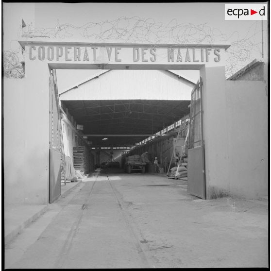 Entrée de la coopérative des Maalifs. [légende d'origine]