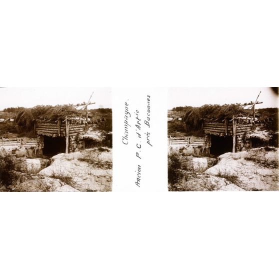 Champagne. Ancien P.C. d'Artie près Baconnes. [légende d'origine]