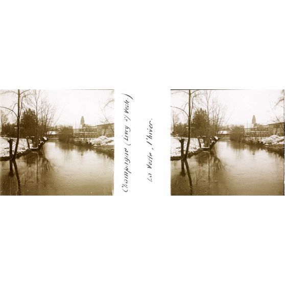 Champagne (Livry S/Vesle). La Vesle, l'hiver. [légende d'origine]