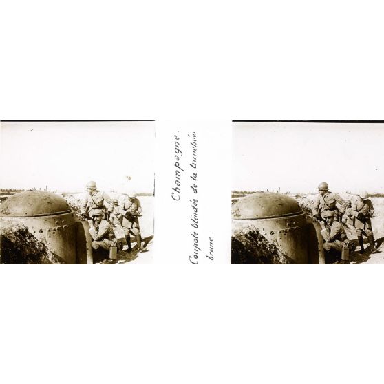 Champagne. Coupole blindée de la tranchée brune. [légende d'origine]