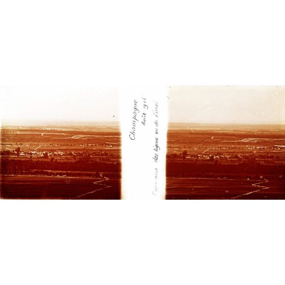 Champagne. Août 1916. Panorama des lignes vu du Sinai. [légende d'origine]