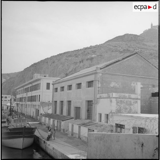 [Bateaux et habitations au port de plaisance d'Oran.]