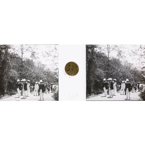 Montée dans la forêt. [légende d'origine]