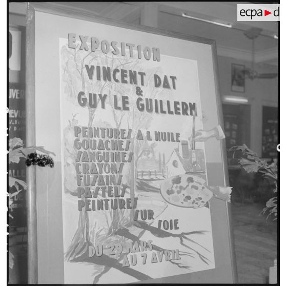 L'affiche de l'exposition de peintures de Vincent Dat et de Guy Le Guillerm.