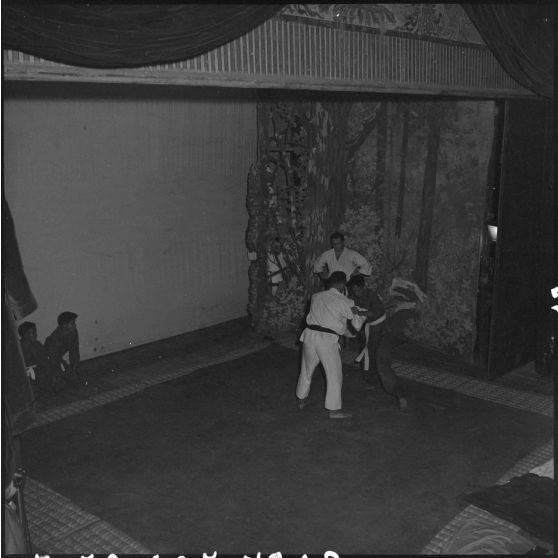Démonstration de sports de combat au théâtre municipal d'Hanoï.