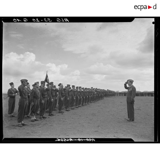 Veillée d'armes du 9e RZ (régiment de zouaves) au camp du Lido à Hussein Dey.