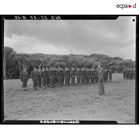 Veillée d'armes du 9e RZ (régiment de zouaves) au camp du Lido à Hussein Dey.
