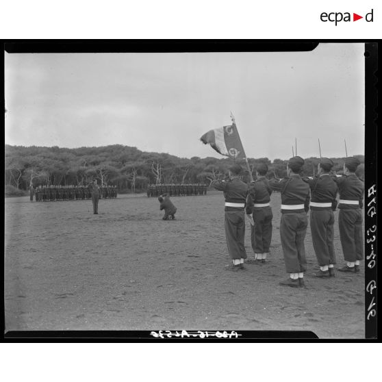 Veillée d'armes du 9e RZ (régiment de zouaves) au camp du Lido à Hussein Dey.
