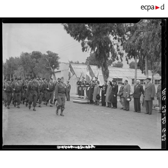 Veillée d'armes au camp du Lido à Hussein Dey pour le 9e RZ (régiment de zouaves).