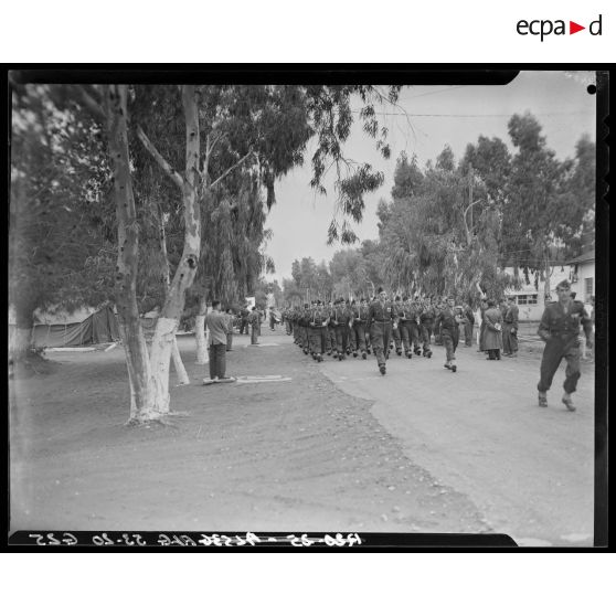 Veillée d'armes au camp du Lido à Hussein Dey pour le 9e RZ (régiment de zouaves).