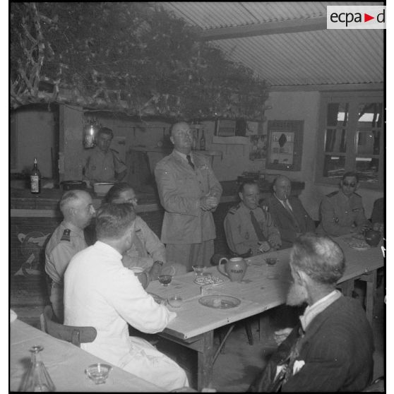 Discours du lieutenant-colonel Tredet pendant le cocktail organisé après la cérémonie.