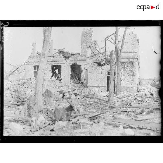Bras (Meuse). Ruines de la mairie. [légende d’origine]