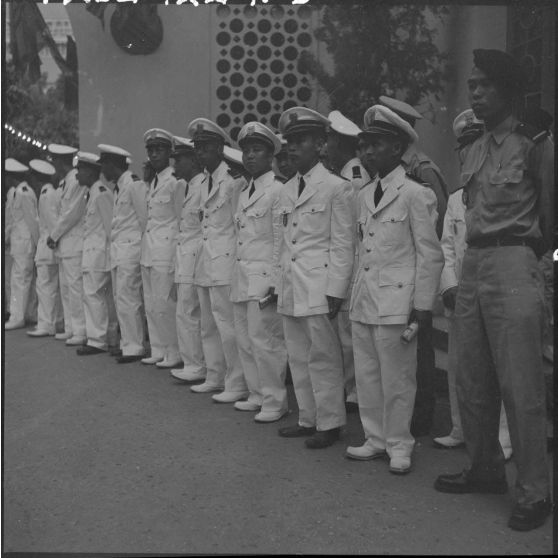 Officiers de promotion 4/5/6 de l'Ecole interarmes de Dalat lors de la réception organisée en l'honneur des officiers vietnamiens de la promotion Hoang Dieu.