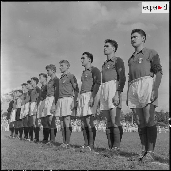 L'équipe de football de l'armée française.